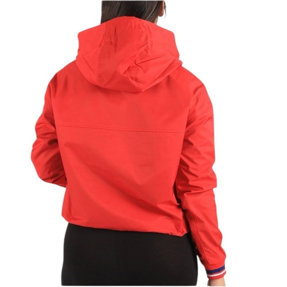 Tommy Hilfiger Popover Jacket Cropped Red Size Medium - Picture 2 of 11